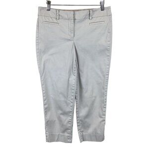 Talbots Women's Perfect Crop Pants 4P Petites Light Beige Khaki Chino‎